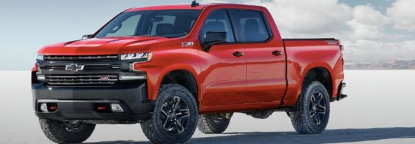 2020 Chevrolet Silverado 1500 red pickup truck